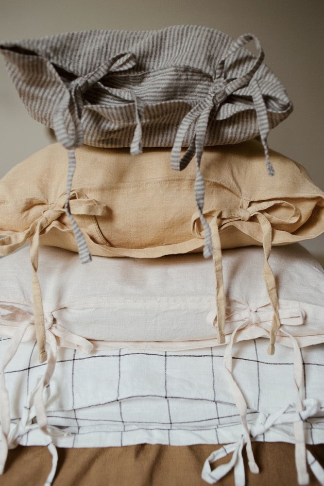 Custom Body Pillow Cover with ties Softened linen Natural Pillow Decorative Pillow Throw Pillow in 40