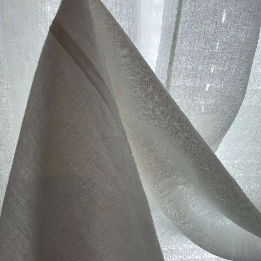 Custom Size Extra Wide Linen Curtain, Washed Soft Linen, Extra Long Cafe Curtain, Tietop, Eyelet,