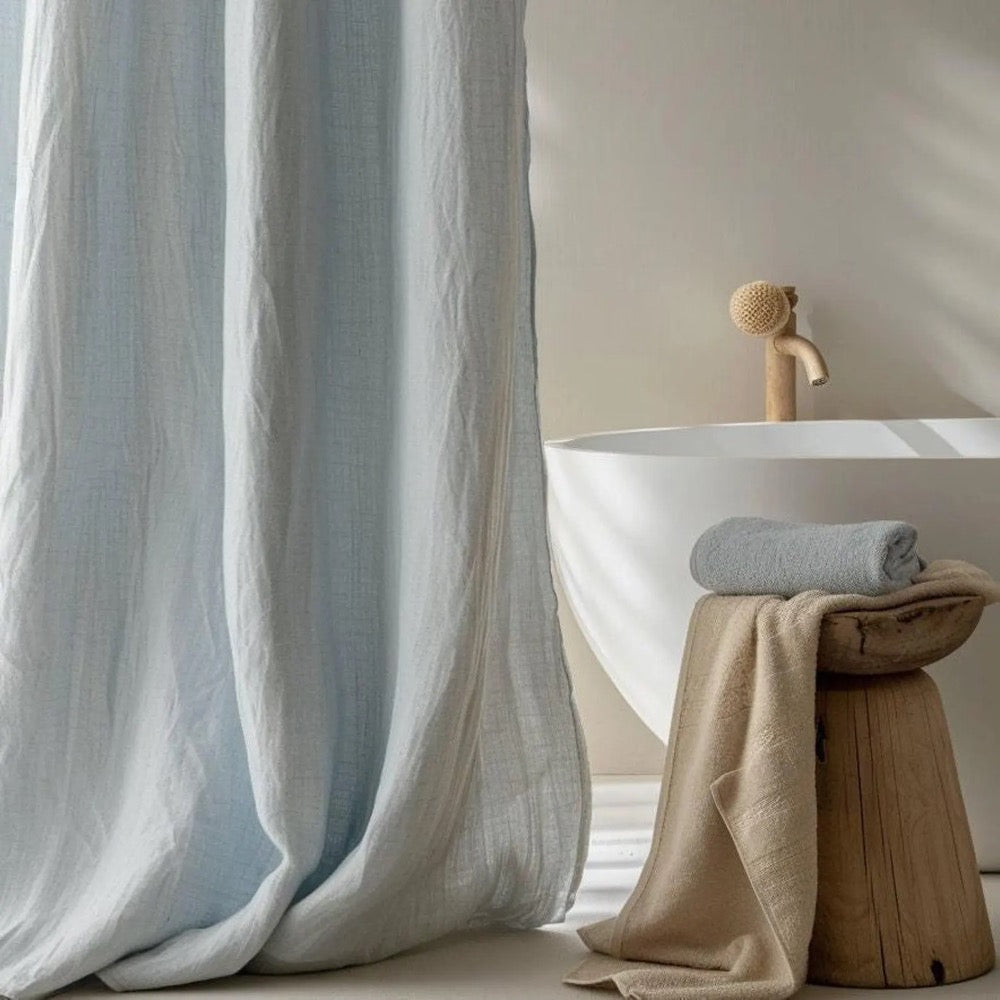 Linen Shower Curtain Livingroom Curtain Customshower Curtain Cafe Curtain Design Tietop